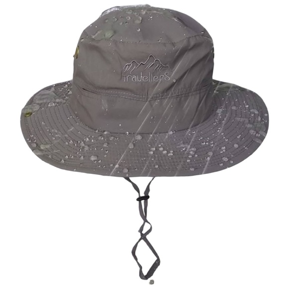 Dark Gray Unisex Sporty Camping Hiking Fishing  Outdoor Safari Hat - Picture 5 of 8